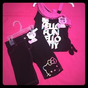 Girls Hello Kitty short set
